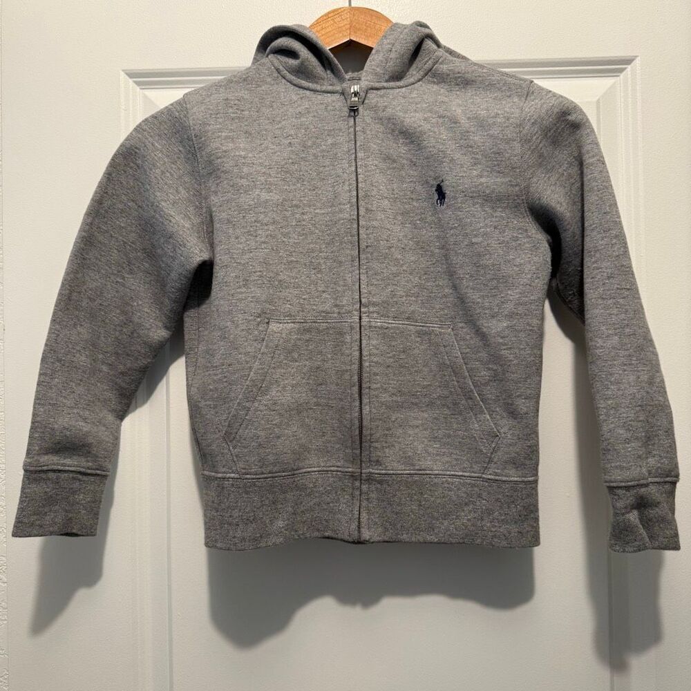 Polo Ralph Lauren Full Zip Hoodie Boys Size 8 in Gray
